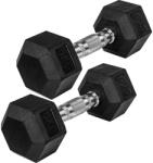 MOVIT Gantera de cauciuc hexagonală MOVIT 6 kg, set de 2 bucăți (20040890)