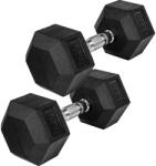 MOVIT Gantera de cauciuc hexagonală MOVIT 15 kg, set de 2 bucăți (20040894)