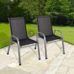  Avenber Alina kerti szék szett, 2 db, szürkés fekete