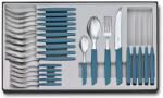 Victorinox Evőeszköz készlet, Pasztell kék, 24 db, Swiss Modern (6.9096.11W2.24)
