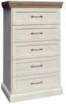  komód, 5 fiókkal, északi sosna/vadtölgy, ROYAL db5