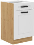  Alsó szekrény, fehér/artisan tölgy, LULA 50 D 1F 1S BB