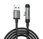 JOYROOM S-A56 ENJOYX SERIES adatkábel (USB - Type-C, 3A, gyorstöltő, 120cm, 90 fokos, cipőfűző) FEKETE (S-A56_AC) (S-A56_AC)