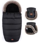 Petite&mars Comfy 4in1 bundazsák + Furry Forever Black kesztyű