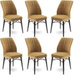 ASIR GROUP Étkezőszék Szett 6 db Flex - Cappuccino, Fekete