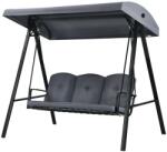 ProCart Balansoar gradina, 3 locuri, copertina impermeabila, 205x118x184 cm, gri