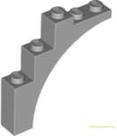LEGO® Alkatrészek (Pick a Brick) Világos Kékesszürke 1x5x4 Ívelt Elem 6075066 (6075066)