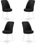 ASIR GROUP Étkezőszék Szett 4 db Dexa - Fekete, Fehér