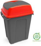 PLANET Hippo Billenős Szelektív hulladékgyűjtő szemetes, műanyag, antracit/piros, 25L (DA503XSZADUP236P)