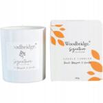 Woodbridge Candle Illatos gyertya dobozban, Peach Blossom Vanilla (Őszibarackvirág és Vanília) 250 g Woodbridge Candle (5060457538483)