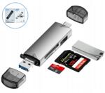  6 az 1-ben Kártyaolvasó Usb Usb-c Sd MicroSD Adapter (LadyDimple2265)