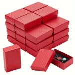  Steppelt Ékszerdoboz Nyaklánc Téglalap alakú Világos-Piros 8x5cm (V-0019-16)