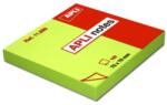 Apli Blocnotes autoadeziv, 75x75 mm, 100 coli, APLI, verde neon, 100 coli