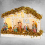MagicHome MagicHome karácsonyi dekoráció, Betlehem, 5 melegfehér LED, 26, 3x7, 3x19, 2 cm