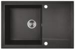 Laveo HUNTER egymedence csepptálcás mosogató, szemcsés fekete K (OPSRU_711T)