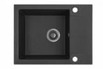 Laveo SHIRE MINI csepptálcás szemcsés fekete mosogató (OPSRS_713Y)