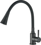 Laveo SELVA zuhanyváltós rugalmas tömlős fekete csaptelep (BSK_762D)