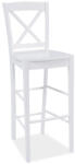 Signal CD-964 Klasszikus Fa Bárszék Fehér Keresztpántos