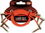 Ernie Ball 12" Flat Ribbon Patch Cable Red 3-Pack 30 cm Oblic - Oblic Cablu patch (P06403)