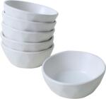Hermia Set de 6 boluri din gresie ceramică Facetta 12 cm, alb, alb Castron