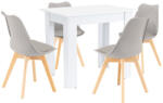 Leziter Set de masă Amina 4+1 gri-alb (LYET86F_DA232AG_4)