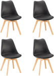 Leziter Silla étkezőszék 4 db fekete színben (DA232AB_4) - leziter