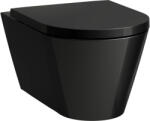 Laufen Kartell by Laufen Fali kerámia WC csésze Rimless, csendes öblítésű, fényes fekete H8213310200001 (H8213310200001)