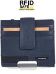 Samsonite RELYON, RFID védett sötétkék kis zippes rekeszes pénz, irattartó, kártyatartó 151897-1090