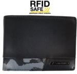 Samsonite PRO-DLX 6 kis, RFID védett fekete, szürke terep mintás szabadon nyílói pénz és irattartó tárca 151904-2207