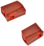  ZLA0950B Vezetékösszekötő 2x 0.5-2.5mm2 sodrott kábelhez, piros, rugós