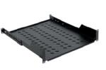 Legrand Rackszekrény polc - 1U-19", 4 ponton rögzíthető, kihúzható, 425mm (600 mély szekrényekhez), max: 50 kg, Fekete) (E4S1U42SS) - pixel