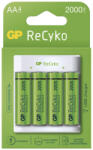 GP Eco E411 elemtöltő+4db 2100mAh HR6 ReCyko ceruza akkumulátor AA tölthető elem (GP-E411)