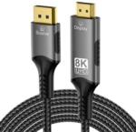  Cablu Displayport la HDMI 8K60Hz/4K144Hz brodat 2m, kportadk06-02 (KPORTADK06-02)