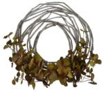  Koszorú vessző levéllel díszített 58cm, barna-zöld (XYL41046BH)