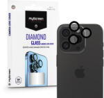 MyScreen Protector Diamond Glass hátsó kameralencse védő edzett üveg - Apple iPhone 15 Pro/15 Pro Max - fekete