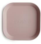 Mushie szögletes sekély tányér 2 db Blush, 19cm
