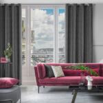 Takoy PIERRE CARDIN Matt bársony sötétítő függöny INGA jacquard geometriai mintával 140 x 250 cm