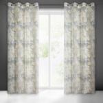 Takoy Öko stílusú sötétítő függöny OLA etaminból virágmintával, félig átlátszó 140 x 250 cm