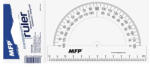 MFP Szögmérő 180 Fokos 12, 5 cm Átlátszó Műanyag (MFP5310120)