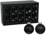  Üveg karácsonyfadísz gömb, fekete színű matt és fényes, 30db - 5, 7cm
