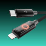 AVAX CB650 PULSEY 27W USB-C - Lightning gyorstöltő kábel, fonott 0.5m, szürke (CB650)