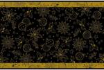 Mank Karácsonyi asztali futó "Milan fekete-arany" textilhatású (40 cm x 24 m) perforált