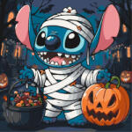 Alkotásutca Halloweeni cukiság - Számfestő készlet kereten 40x40