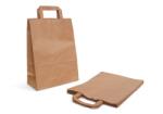 Szidibox Karton Papírtáska szalagfüles, papírszatyor 26x35+12cm barna 100db/csomag (SZID-02525)