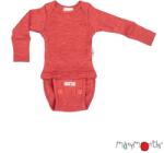 ManyMonths Body/Bluza (2 in 1) ManyMonths lână merinos - Red Canyon