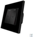 Luxion Intrerupator Jaluzele Mecanic LUXION cu Rama din Sticla, Negru, LX-MP031GF-B (LX-MP031GF-B)