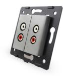 LIVOLO Priza dubla audio Livolo, Gri, C7-2AD-15 (C7-2AD-15)