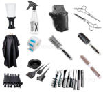 Pauco Set frizerie kit coafor complet cu sort foarfeca perii par Delmax