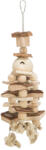 TRIXIE Wooden Toy | Fa játék parafával nagy papagájok részére - 35 cm