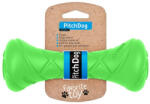 PitchDog Safe And Durable Barbell-Shaped Dog Toy | Játék (súlyzó, lime) kutyák részére - 7x19 cm